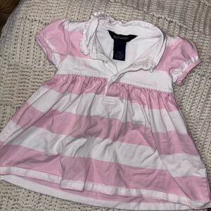 Ralph Lauren Pink and White Baby Dress